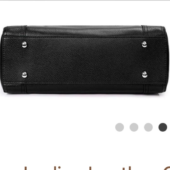 S-Zone Black leather large crossbody bag - Picture 5 of 8